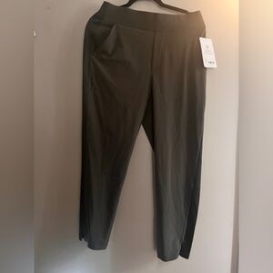 Athleta Brooklyn ankle pants in an muted olive green